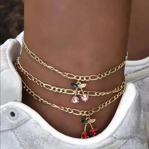 Cherry anklet set
